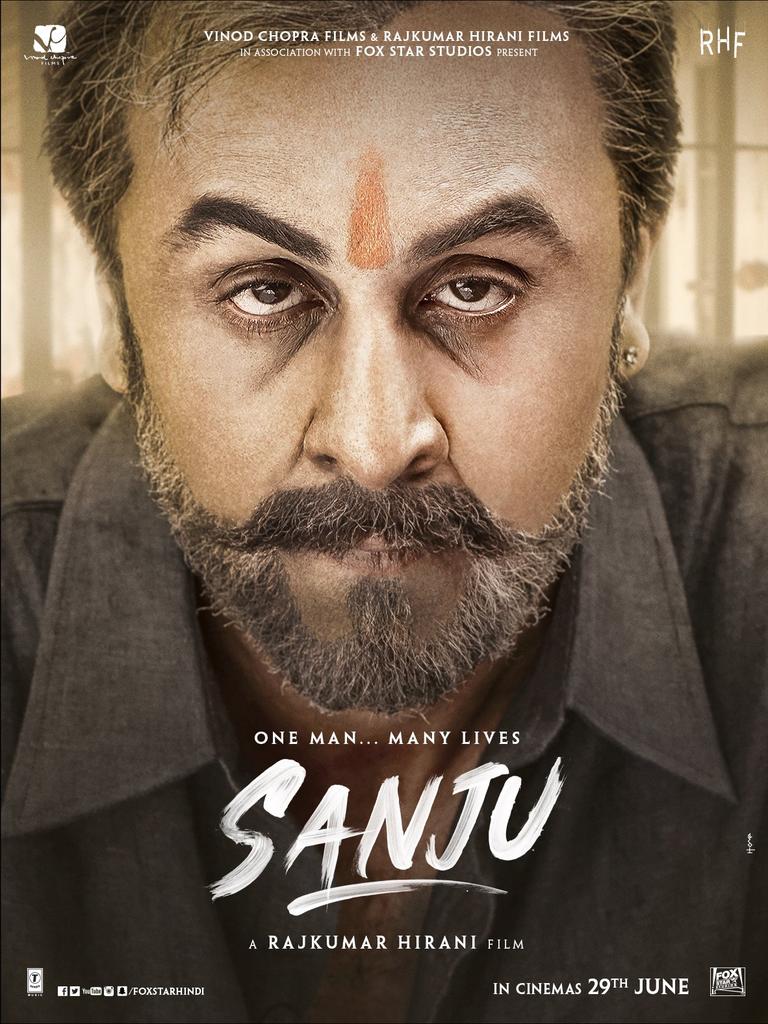 Sanju Poster Ranbir Kapoor’s new look as Sanjay Dutt is unbelievable