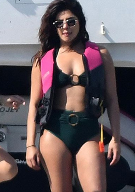 Priyanka Chopra jet ski in swim suit