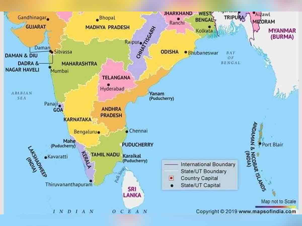 New India map: BJP leader's mistake on AP capital