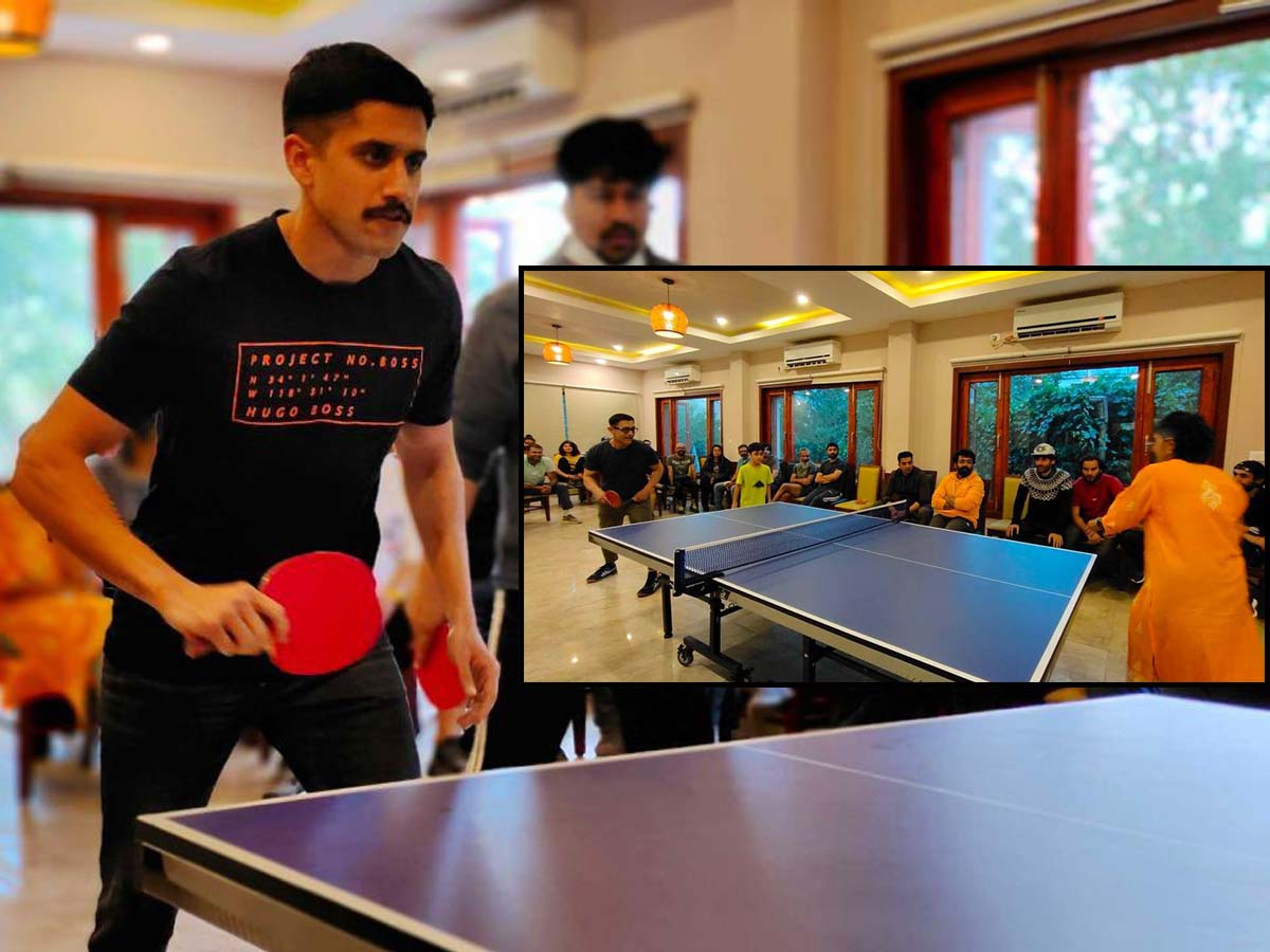 Naga Chaitanya plays Table Tennis with Aamir Khan