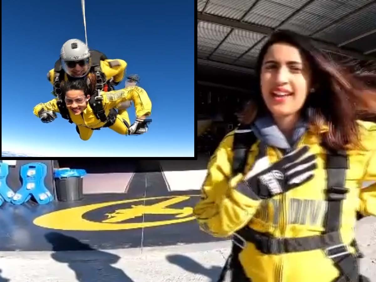 Niharika Konidela Skydiving: Aapandroiii moment