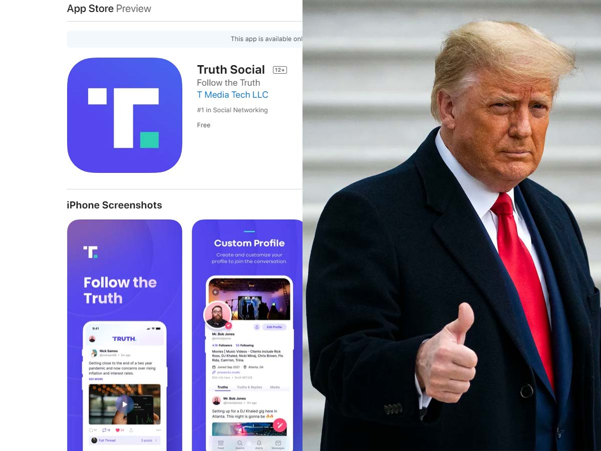 Trump's new social media app 'Truth Social' launched on Apple store