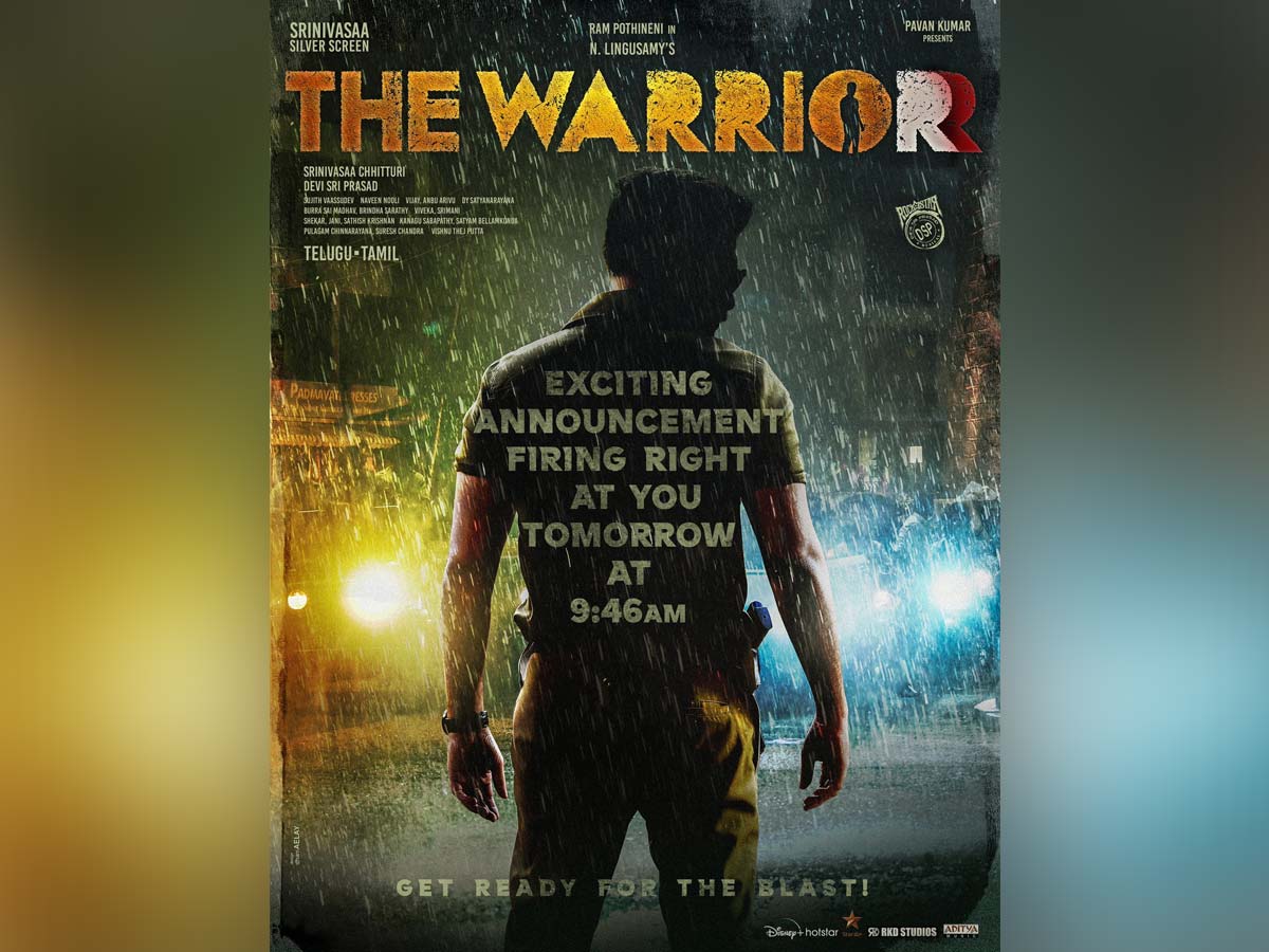 Ram Pothineni The Warriorr exciting update tomorrow