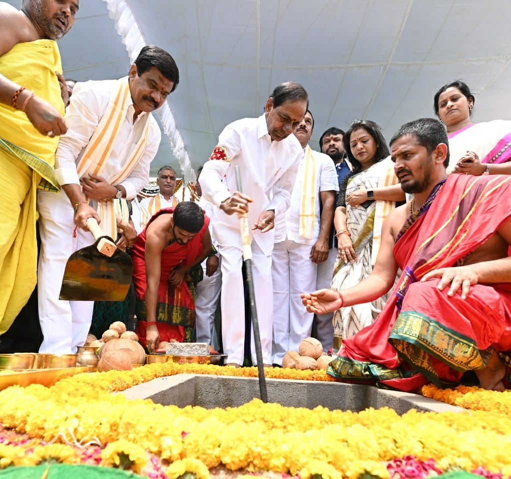 KCR lays foundation stone for TIMS super speciality hospital