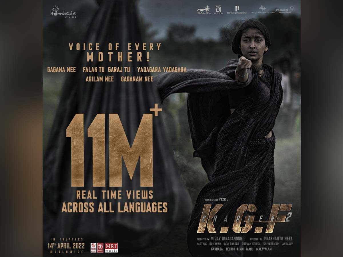 KGF: Chapter 2: 11 Million+ Views for Voice of every mother