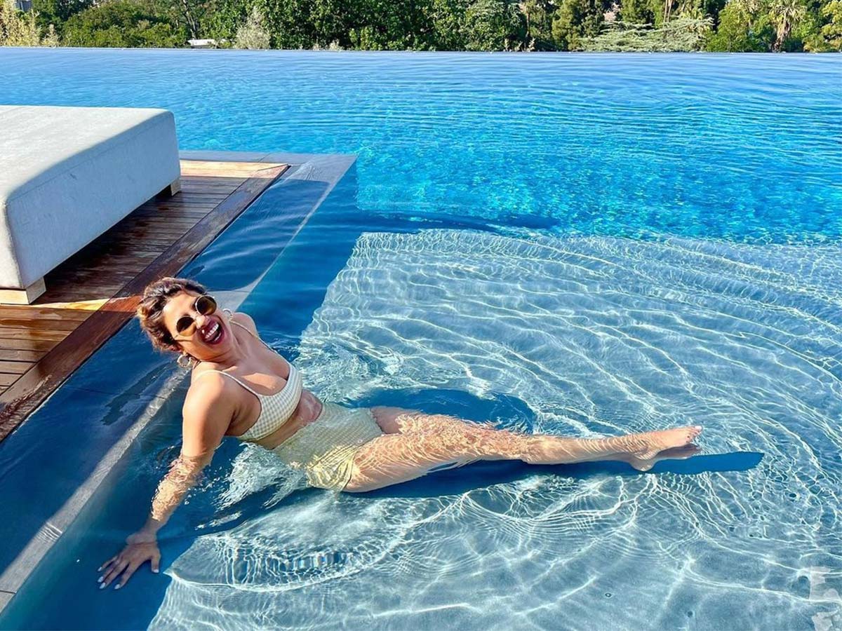 Priyanka Chopra strikes a glamorous pose in pool