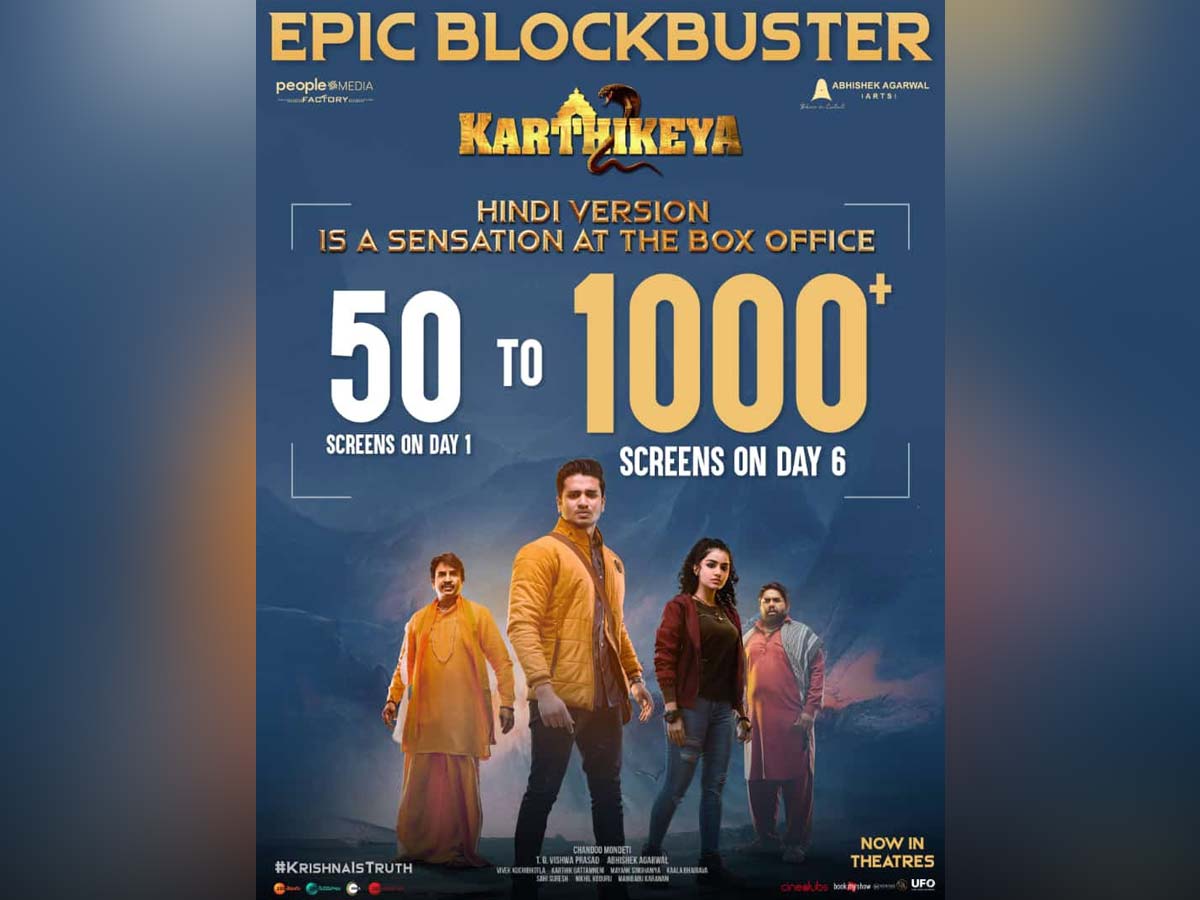Karthikeya 2 Hindi: 50 to 1000+
