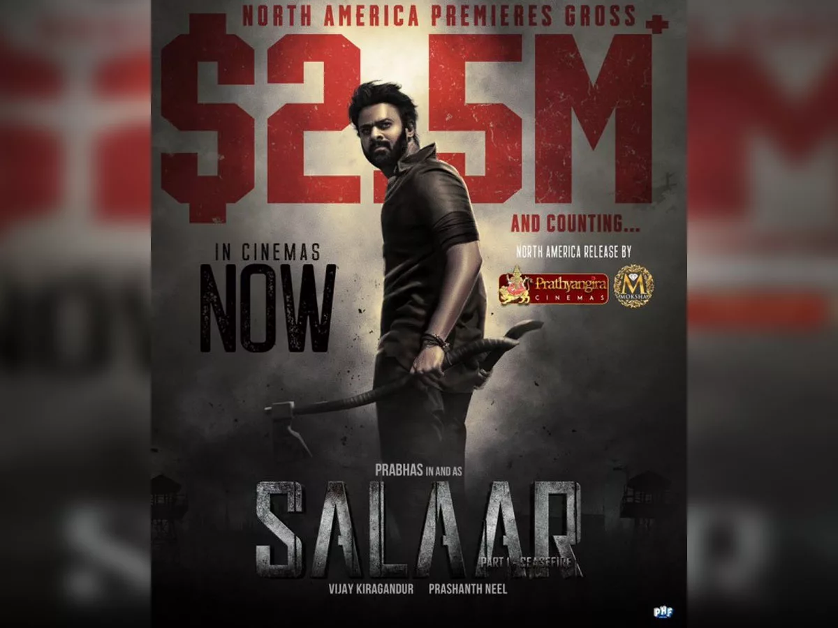 Salaar USA Premiers Collections: $2.5 million – Surpasses Baahubali 2
